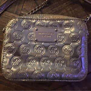 Michael Kors Gold  Crossbody Bag with Ornate Design.Great Condition!